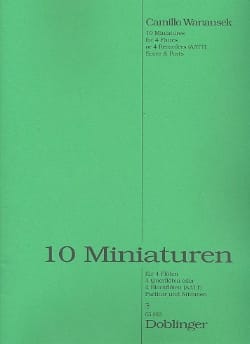 10 Miniaturen - 4 Flöten Stimmen und Partitur - Camillo Wanausek