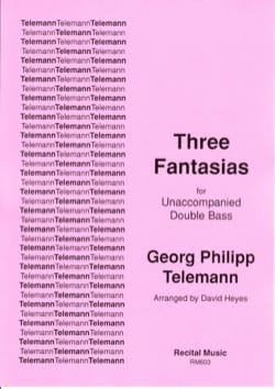 Three Fantasias TELEMANN Partition Contrebasse