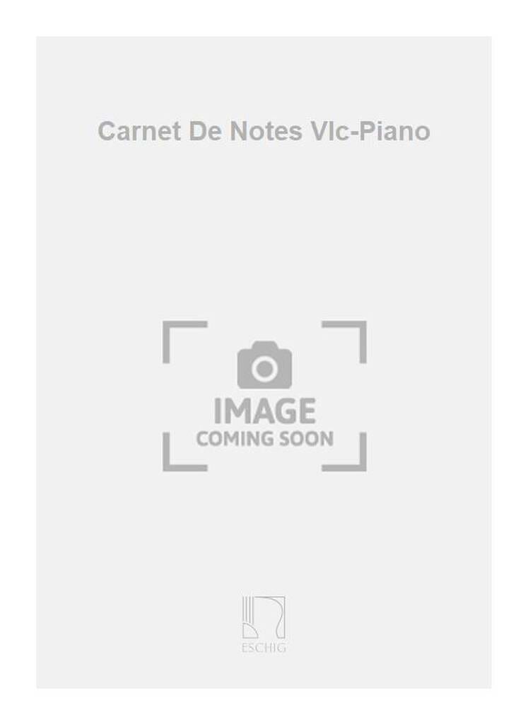 Carnet de notes Sylvain Thomas Partition Violoncelle
