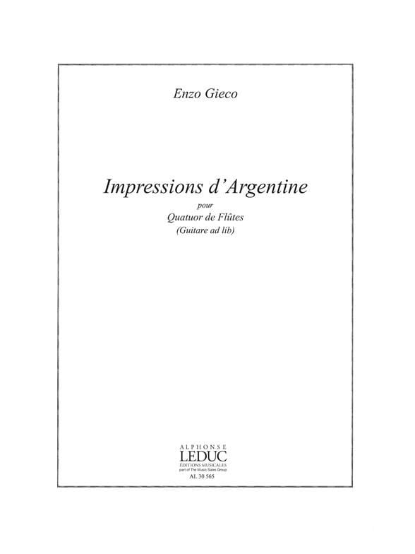 Impressions d'Argentine - Enzo Gieco - Partition - Flûte traversière