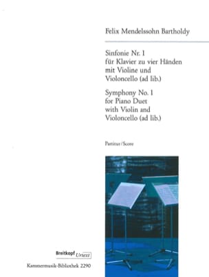 Symphonie Nr. 1 - Klavier 4 Händen Violine u. Cello ad lib.