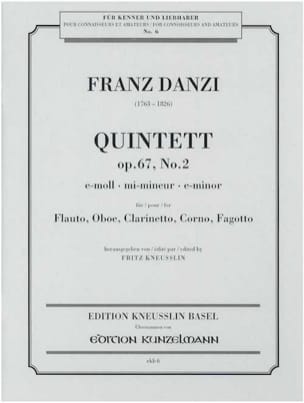 Quintett e-moll op. 67 Nr. 2 - Stimmen - Franz Danzi - Partition