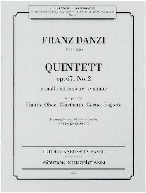 Quintett e-moll op. 67 Nr. 2 - Stimmen - Franz Danzi - Partition