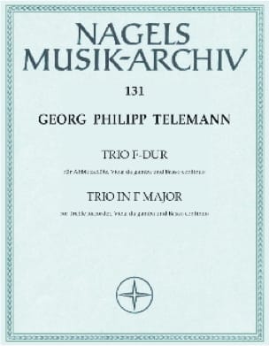 Trio F-Dur - Altblockflöte, Viola da Gamba u. Bc TELEMANN Partition