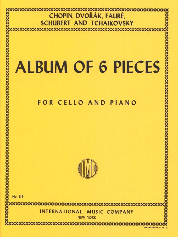 Album of Six Pieces - Violoncelle - compositeurs Divers - Partition