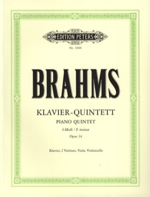 Klavierquintett f-moll op. 34 - Stimmen BRAHMS Partition Quintettes
