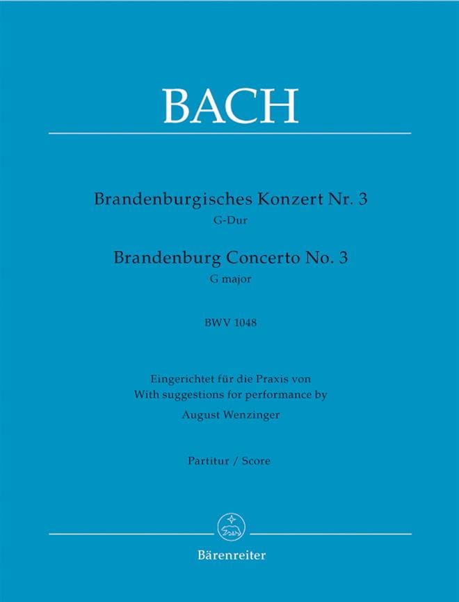 Brandenburgisches Konzert Nr. 3 G-dur, BWV 1048 - Conducteur - BACH