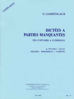 Dictées A Parties Manquantes - F.E.-Supérieur - Volume 1 Elève