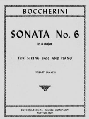 Sonata n° 6 in A major - String bass BOCCHERINI Partition Contrebasse