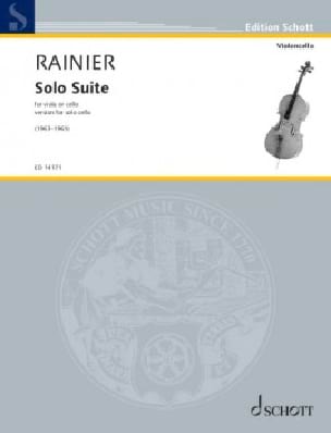 Feuillez l'ouvrage Solo Suite - Priaulx Rainier - Partition - Violoncelle