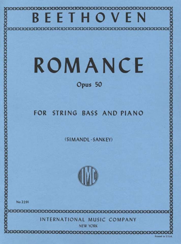 Romance op. 50 - Contrebasse BEETHOVEN Partition Contrebasse