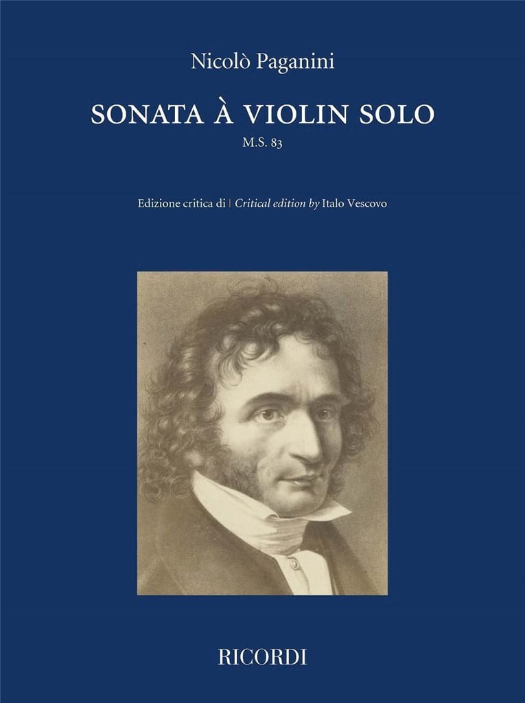 Sonate pour Violon seul - MS83 PAGANINI Partition Violon
