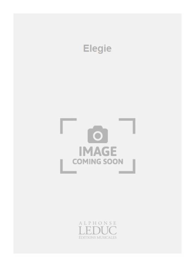Elégie Pierick Houdy Partition Clarinette