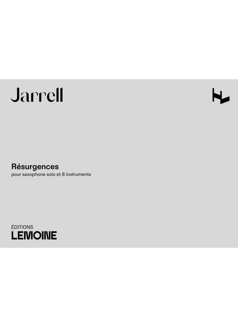 Résurgences - Partition Michael Jarrell Partition Grand format
