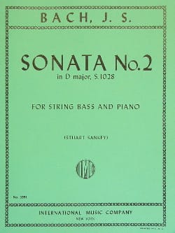 Sonate n° 2 D major - String bass BACH Partition Contrebasse