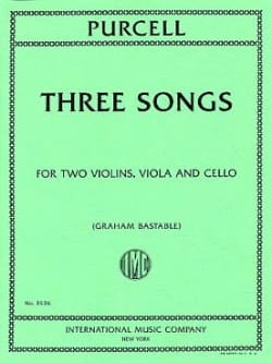 Three Songs PURCELL Partition Quatuors