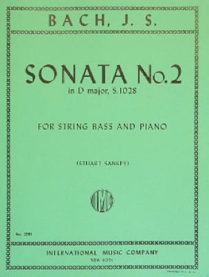 Sonate n° 2 D major - String bass BACH Partition Contrebasse