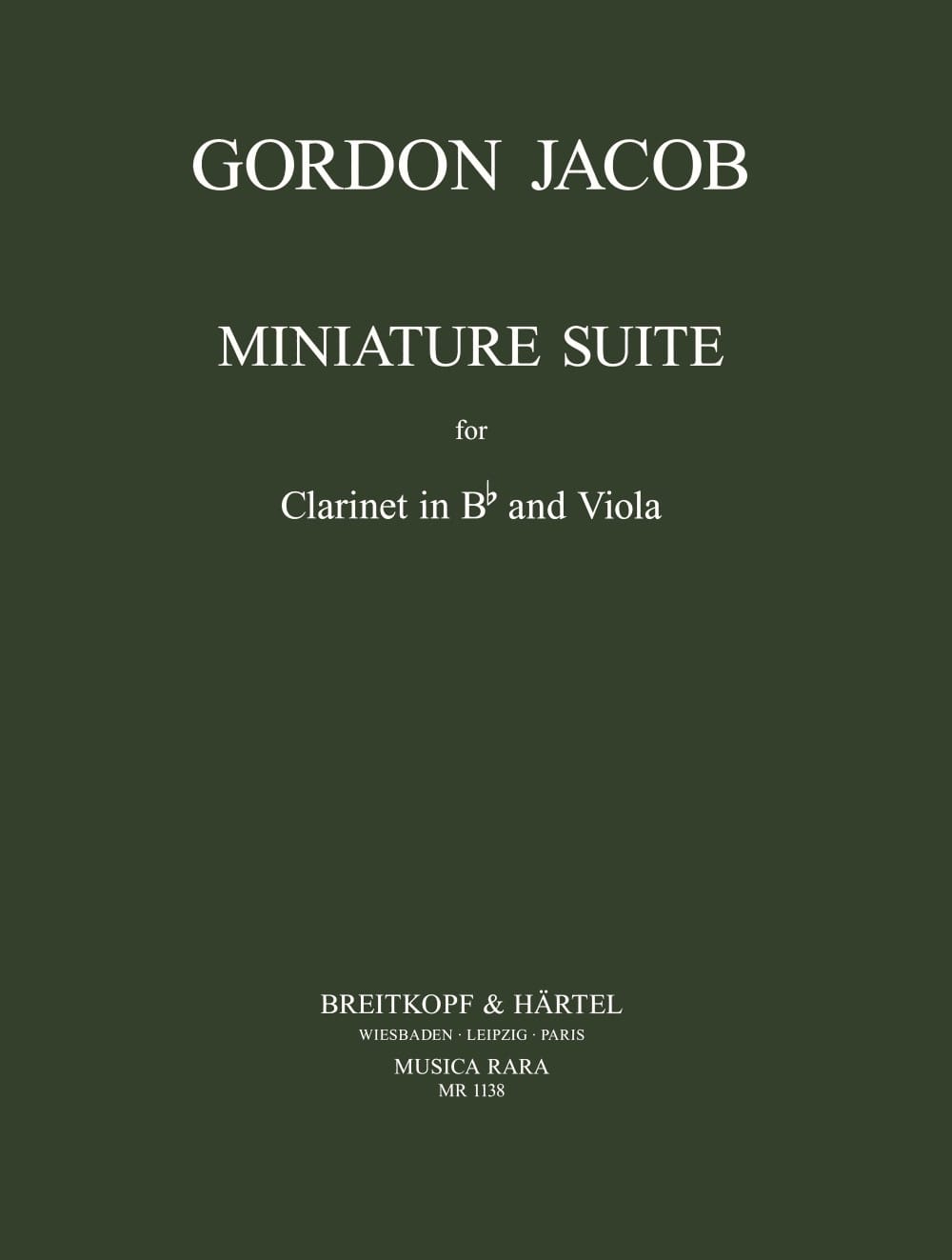 Miniature Suite Gordon Jacob Partition Duos