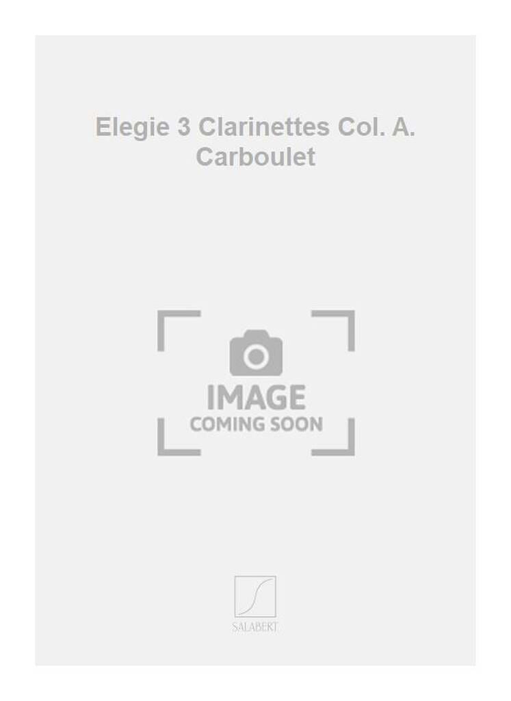 Elégie Lucien Battaglia Partition Clarinette