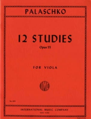 12 Etudes Op.55 Johannes Palaschko Partition Alto