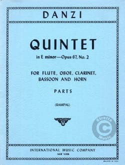 Quintet in E minor op. 67 n° 2 - Parts - Franz Danzi - Partition