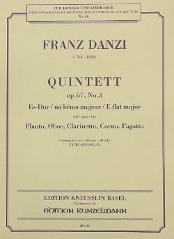 Quintett Es-Dur op. 67 Nr. 3 - Stimmen - Franz Danzi - Partition