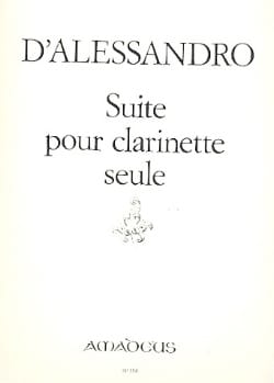 Suite pour clarinette seule - Raffaele d' Alessandro - Partition