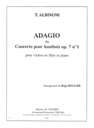 Adagio du Concerto pour hautbois op. 7 n° 1 - ALBINONI - Partition