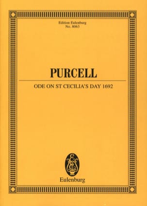 Feuillez l'ouvrage Ode On St Cecilia's Day 1692 - PURCELL - Partition - Grand format