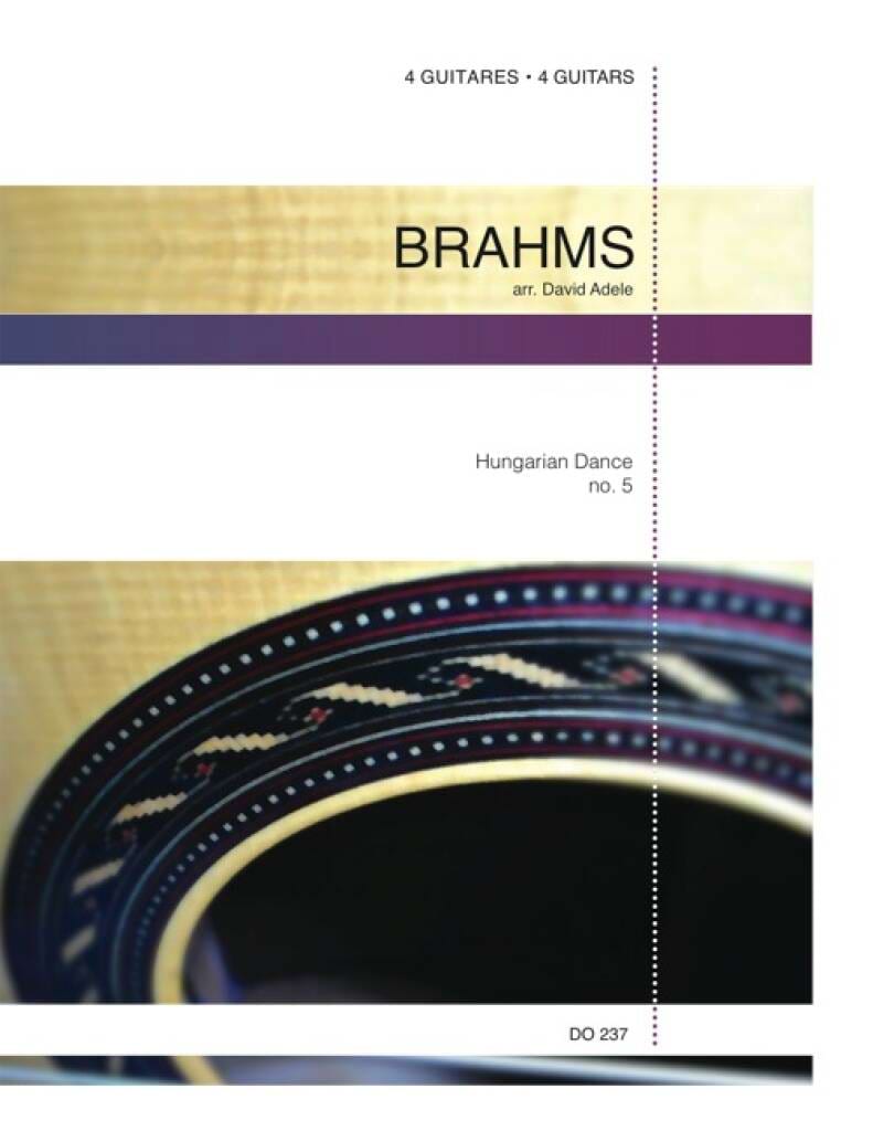 Hungarian Dance N° 5 - 4 Guitares BRAHMS Partition Guitare