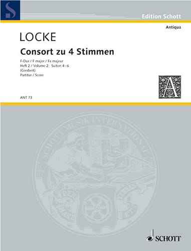 Consort zu 4 Stimmen, Bd 2 Matthew Locke Partition