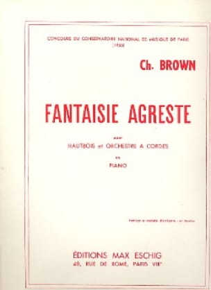 Fantaisie agreste Charles Brown Partition Hautbois