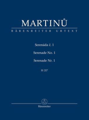 Sérénade n° 1 H 217 MARTINU Partition Petit format