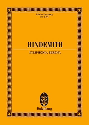 Symphonia Serena HINDEMITH Partition Grand format