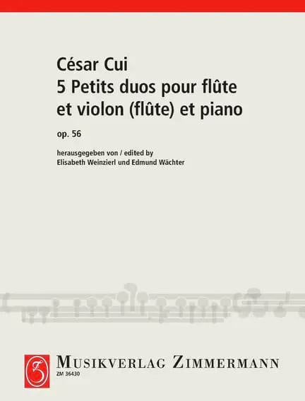 5 Petits Duos opus 56 César Cui Partition Trios