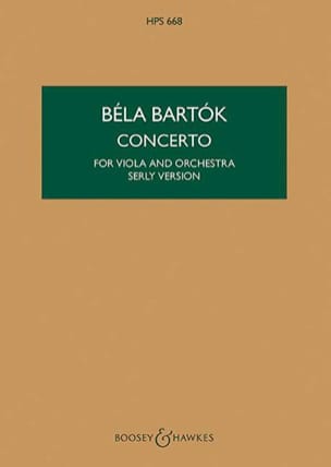 Viola Concerto op. posth vers. Serly - Score - BARTOK - Partition