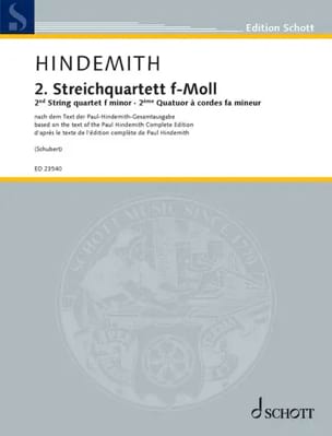 Parcourir les pages de Quatuor à Cordes n° 2 - HINDEMITH - Partition - Quatuors