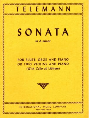 Sonata in A minor - Flute oboe piano TELEMANN Partition Trios