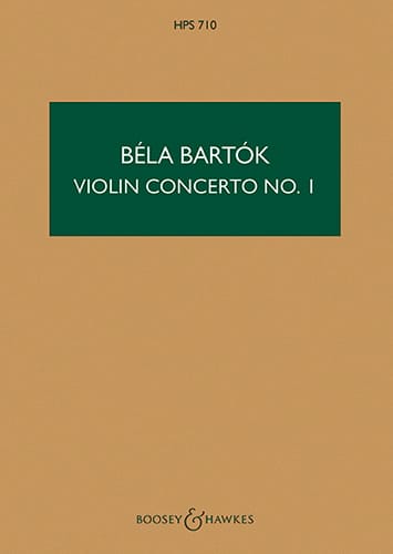 Violin Concerto n° 1 - Score BARTOK Partition Petit format