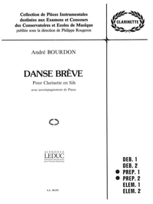 Danse brève André Bourdon Partition Clarinette