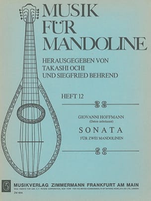 Sonata für 2 Mandolinen Giovanni Hoffmann Partition Mandoline