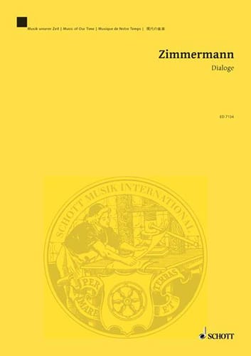 Dialoge Bernd Alois Zimmermann Partition Grand format