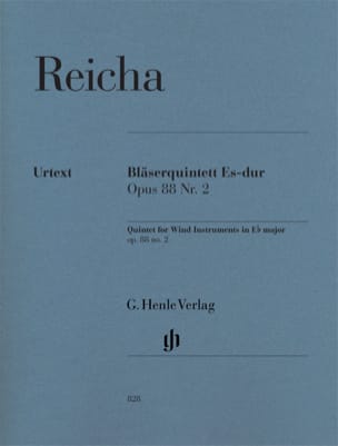 Quintette à Vent op. 88 n° 2 en Mib Maj. REICHA Partition Quintettes