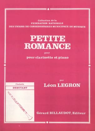 Petite Romance - Clarinette Léon Legron Partition Clarinette