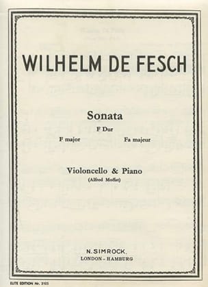 Sonata F Dur Willem de Fesch Partition Violoncelle
