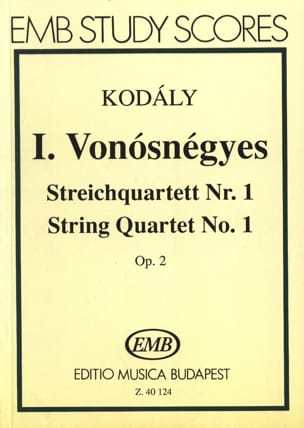 Quatuor à cordes n° 1 op. 2 - Conducteur KODALY Partition Petit format