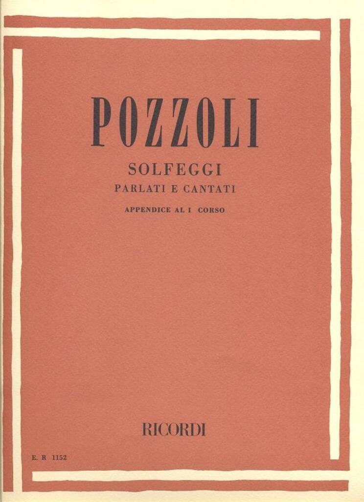 Solfeggi Cantati e Parlati - appendice al 1 corso - Pozzoli