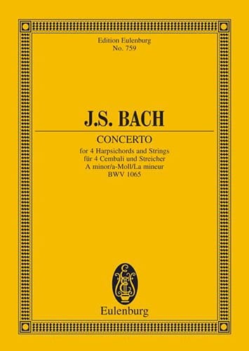 Konzert a-moll, BWV 1065 BACH Partition Petit format