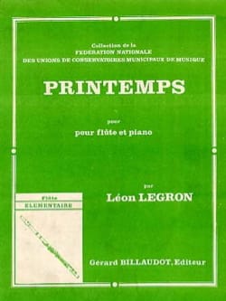 Printemps Léon Legron Partition Flûte traversière