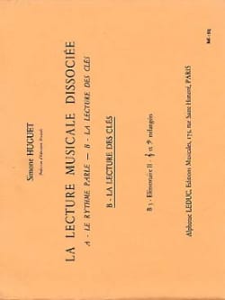 Lecture musicale dissociée - B3 - Elém. 2 - Simone Huguet - Partition